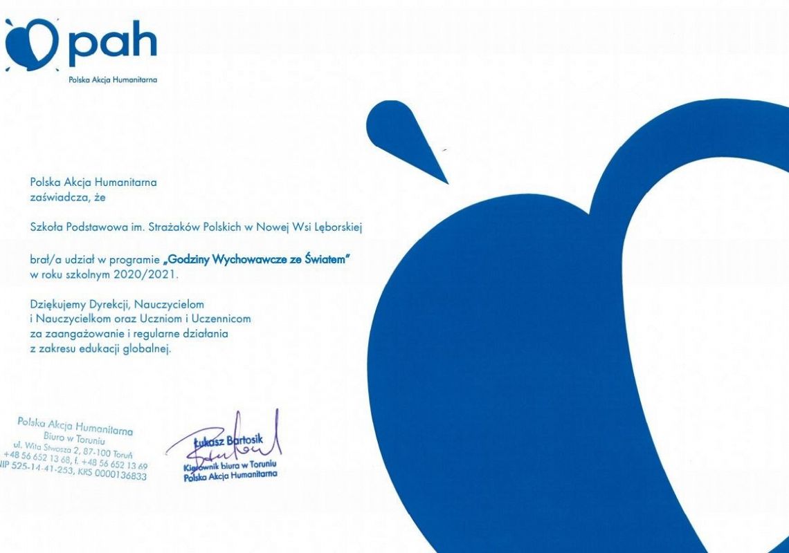 Grafika 1: Godziny wychowawcze ze światem