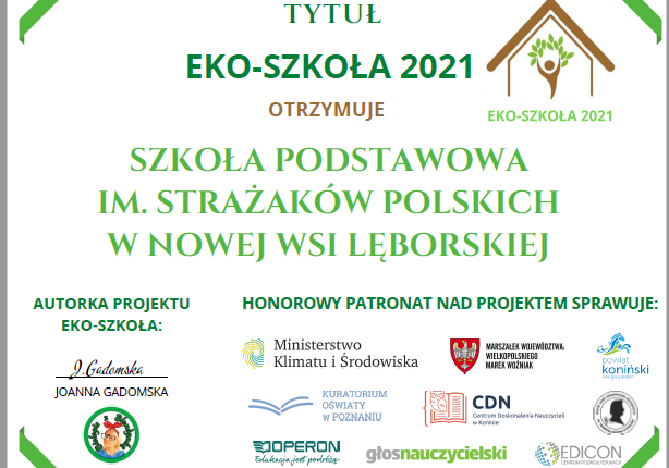 Grafika 1: Eko – szkoła 2021