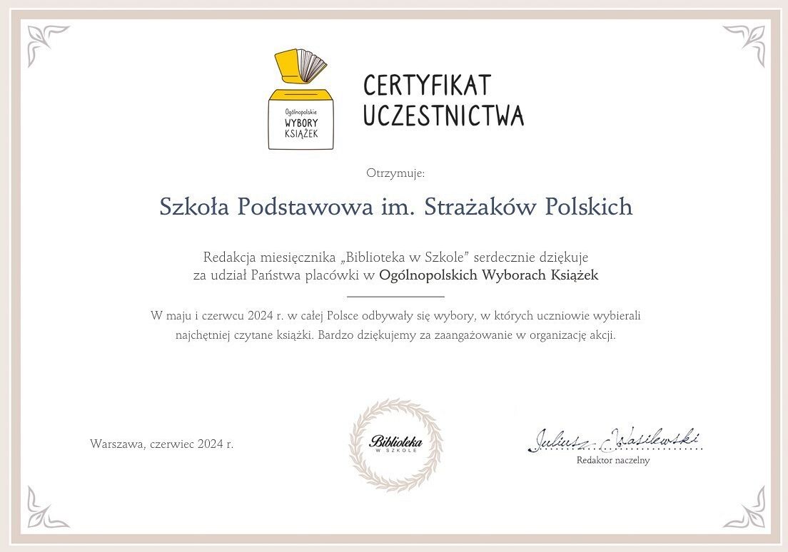 Grafika 1: Ogólnopolskie Wybory Książek