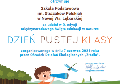 certyfikat Dzień Pustej Klasy