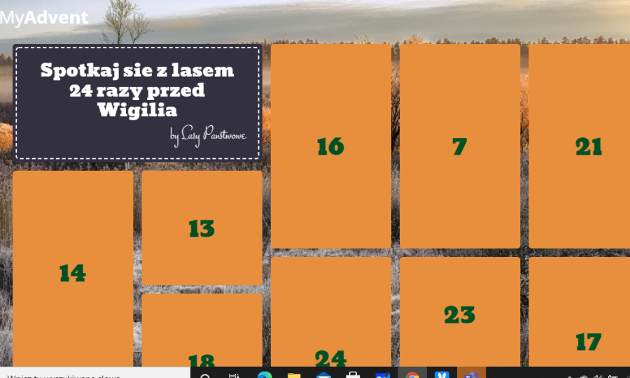  Grafika #0: Leśny kalendarz adwentowy