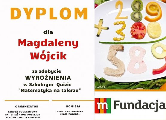 Grafika 9: Szkolny Quiz "Matematyka na talerzu"