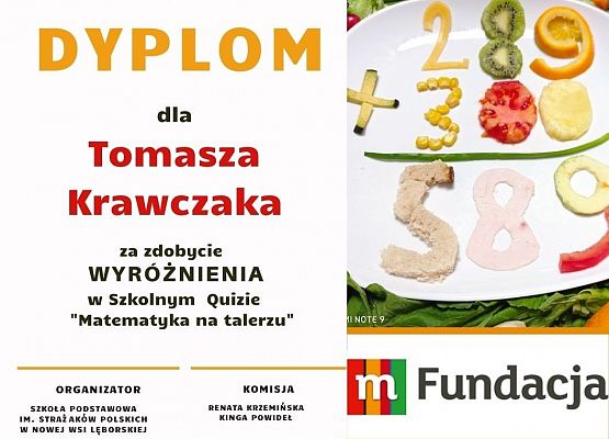 Grafika 10: Szkolny Quiz "Matematyka na talerzu"