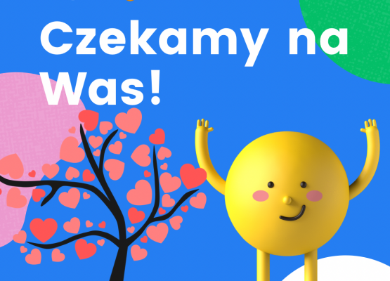 obrazek z uśmiechniętym ludzikiem z napisem czekamy na was