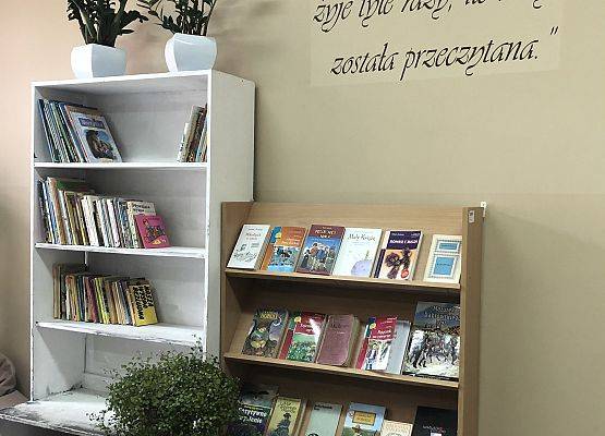 szafka z książkami do czytania na przerwie