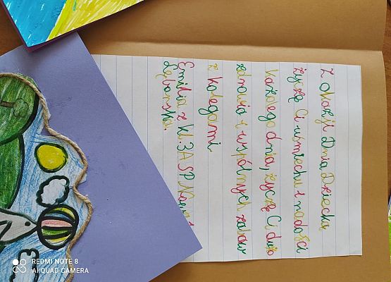 Kartka na dzień dziecka kl. 3a