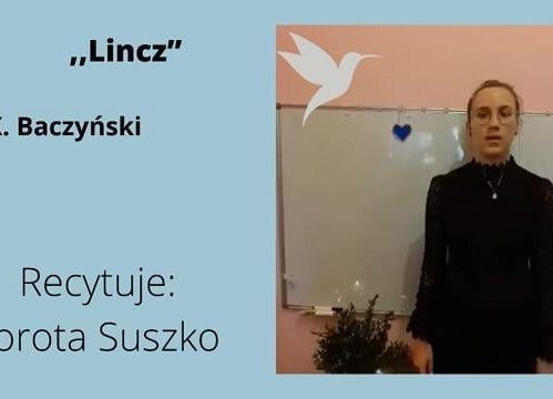 Dorota recytuje wiersz