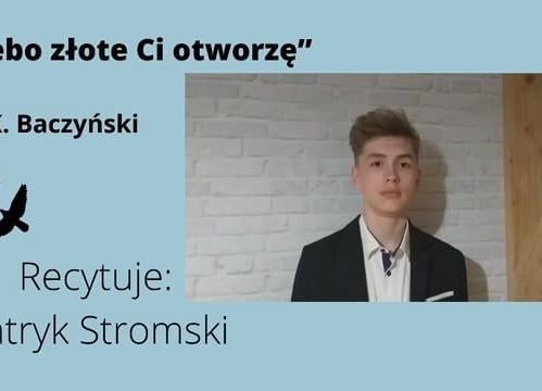 Patryk recytuje wiersz