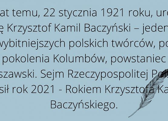 Krzysztof Kamil Baczyński najważniejsze informacje
