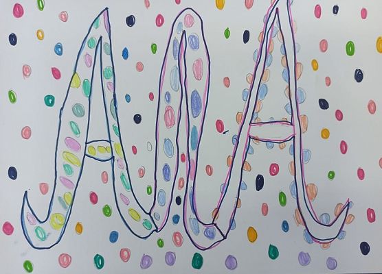 wykropkowane imię Ala