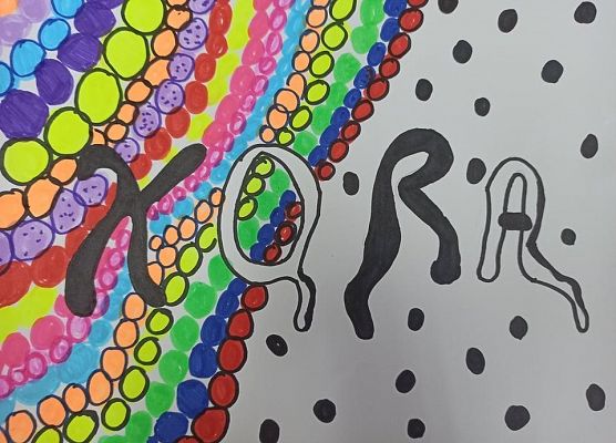 imię Kornelia ozdobione kropkami