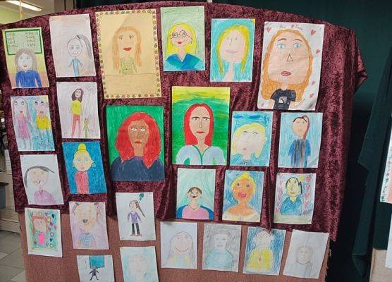 portrety nauczycieli, klasa II a