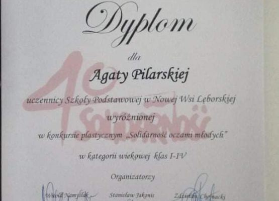Solidarność oczami młodych, 3. Agata Pilarska, kl. II a