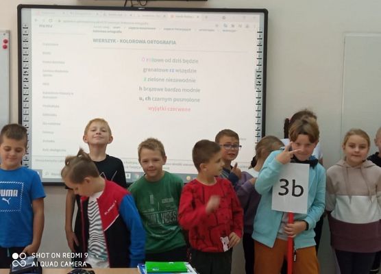 klasa 3b poznaje zasady kolorowej ortografii