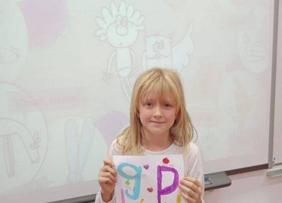 Klasa 2a utrwala trudne litery