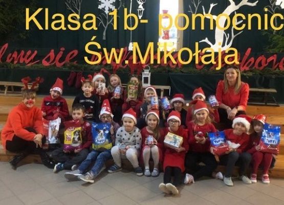 Klasa 1b - pomocnicy Świętego Mikołaja