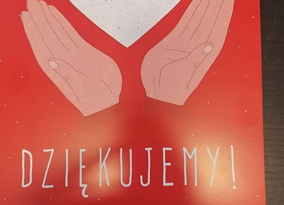 Plakat dla Stowarzyszenia z podziękowaniem