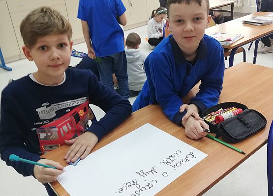 Tomek z Antkiem przy pracy