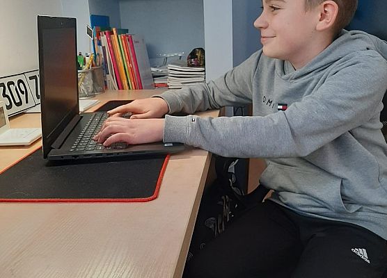 edukacja zdalna Szymka