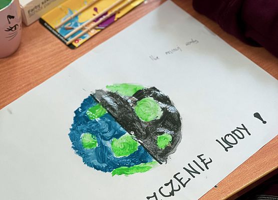 Plakat zachęcający do oszczędzania wody