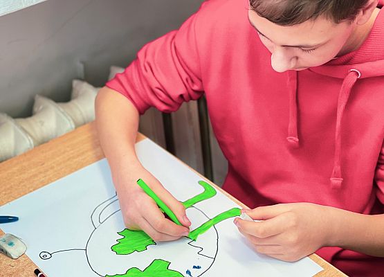 Plakat zadowolona Ziemia