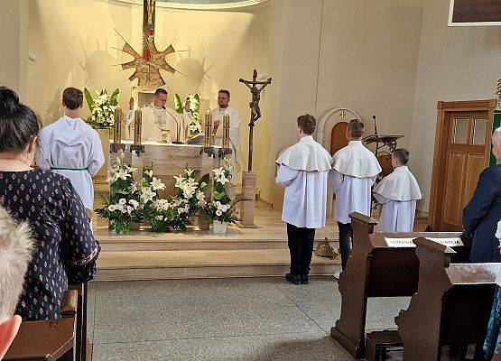 Msza w kościele w Nowej Wsi Lęborskiej