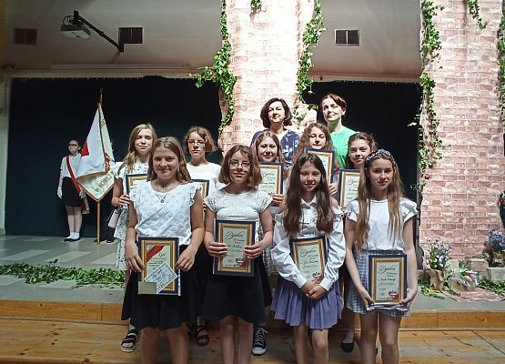 uczniowie wyróżnieni w klasie 5a