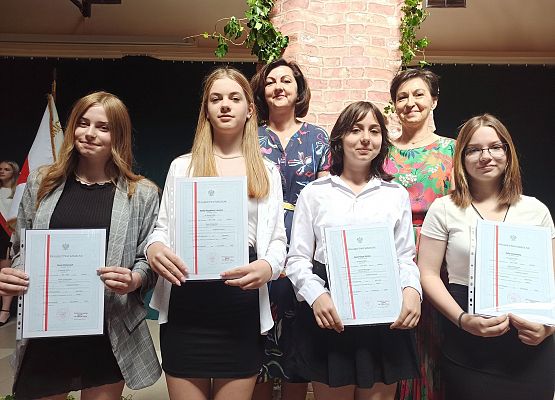 uczniowie wyróżnieni w klasie 7b
