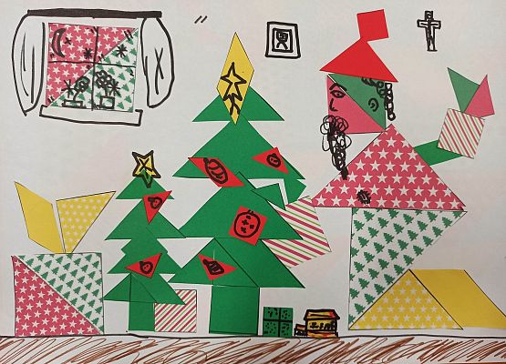 praca Artura i Doriana Mikołaj przynosi prezenty