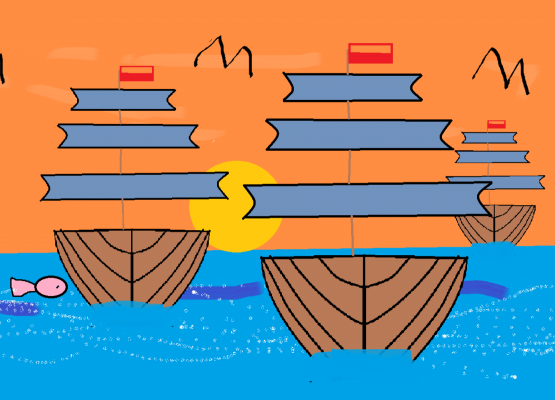 Statki na morzu Wiktoria 4a