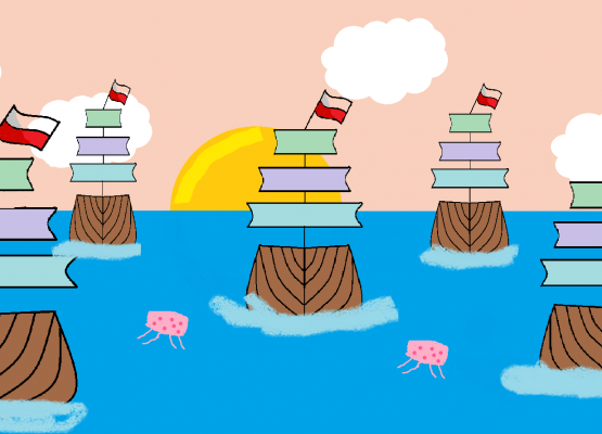 Statki na morzu Lila 4a