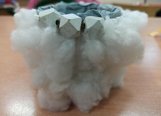 organizer z puszki i waty