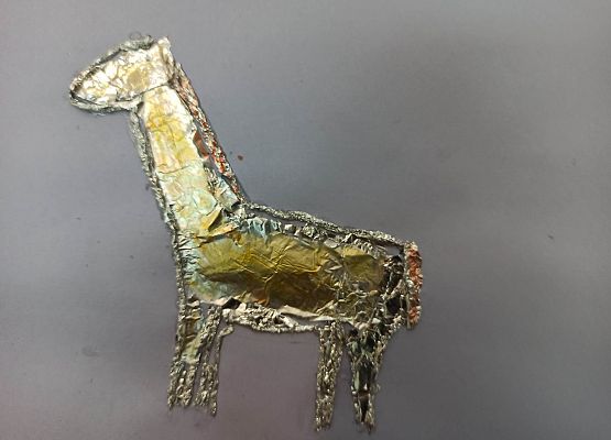 zwierzę z folii aluminiowej