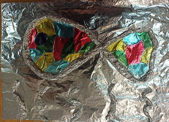 rybka z folii aluminiowej