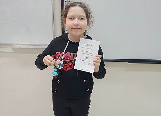 Kinga Lewandowska kl.3a nagrodzona w konkursie Moje ulubione zwierzątko