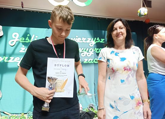 Konrad Metera z Panią Dyrektor