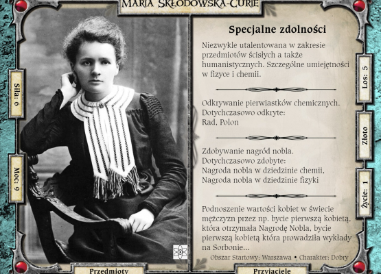Karta postaci Maria Skłodowska Curie