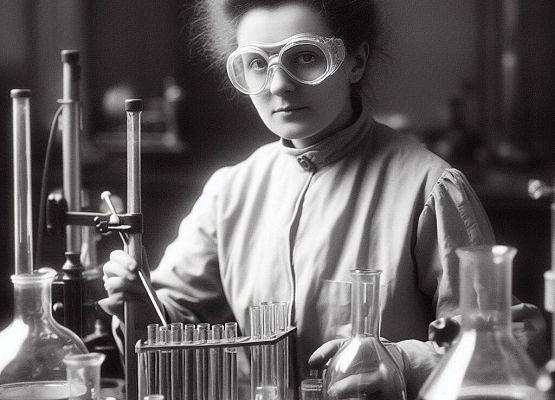 Maria Skłodowska Curie Obraz wygenerowany przez sztuczną inteligencję