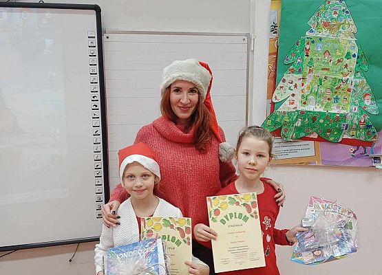 A. Rietzka H. Leszkowska z kl.1b z panią Kasią