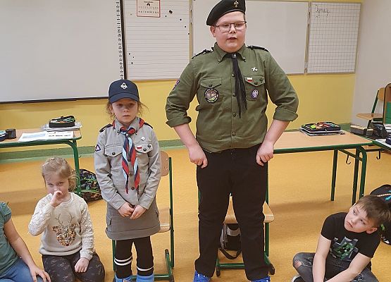 Spotkanie z Michałem i Polą w klasie 1c