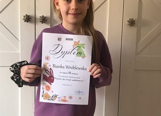 Blanka Wróblewska kl..2A z dyplomem