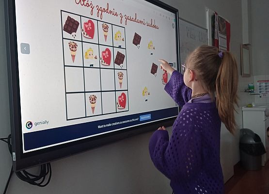 czekoladowe zadania interaktywne w 1b