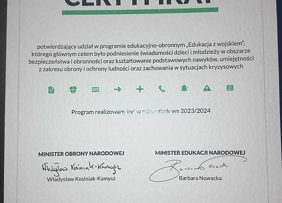 certyfikat