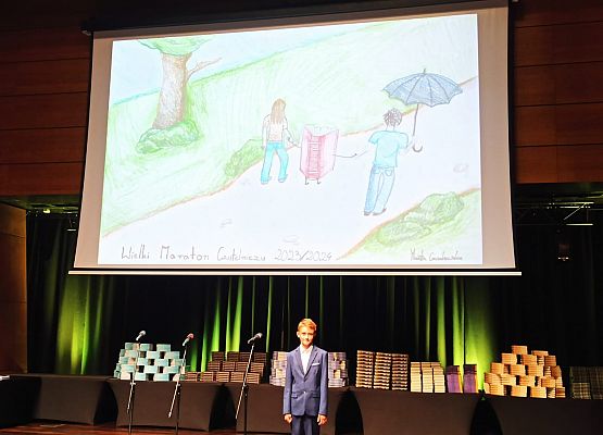 Szymon rozdanie nagród Wielki Maraton Czytelniczy