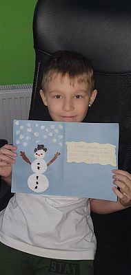  Grafika #2: "Pierwszaki wykonały kartki świąteczne dla seniorów"