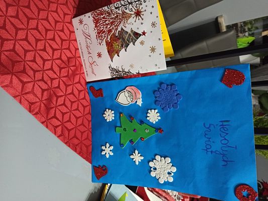  Grafika #7: "Pierwszaki wykonały kartki świąteczne dla seniorów"