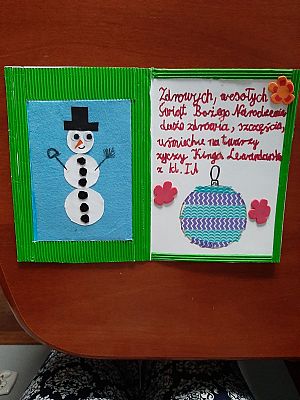  Grafika #0: "Pierwszaki wykonały kartki świąteczne dla seniorów"