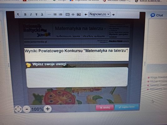  Grafika #1: Specjalne matematyczne wydanie szkolnej gazetki "Juniormedia"
