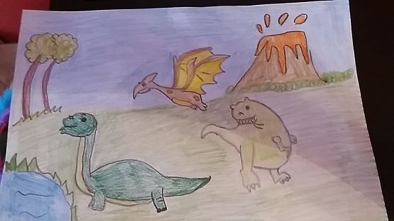  Grafika #9: Dinozaury w oczach pierwszaków