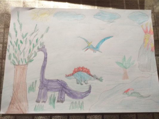  Grafika #8: Dinozaury w oczach pierwszaków